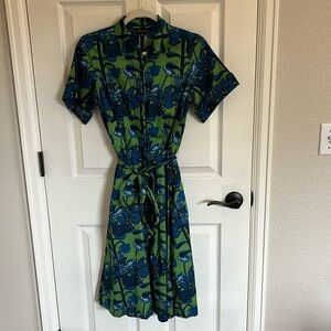 Brooks Brothers cotton belted shirt dress Size 6 EUC